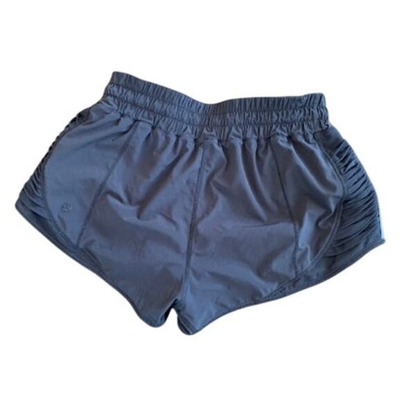 lululemon-Athletica-Rare-Running Shorts-Mesh Ruched‎ Side Detail-Black-Women-6 - Picture 1 of 5